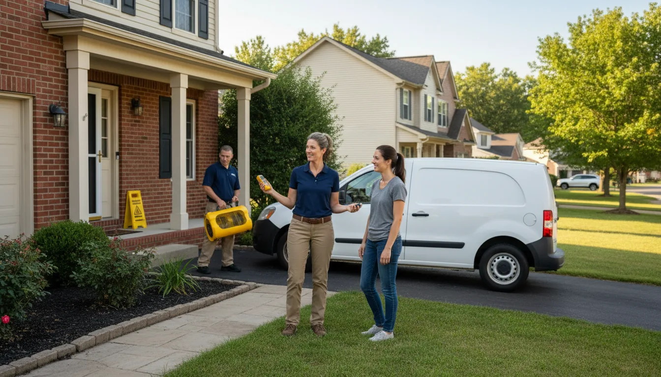 Residential water damage restoration in Rougemont, NC